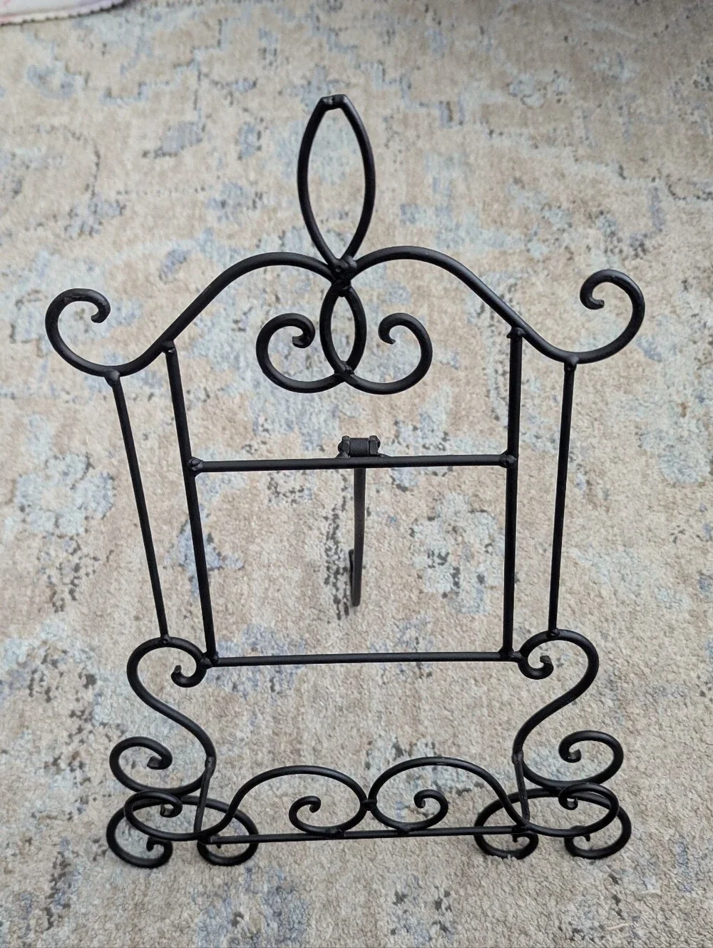 Decorative Black Metal Scroll Easel Stand - Brand